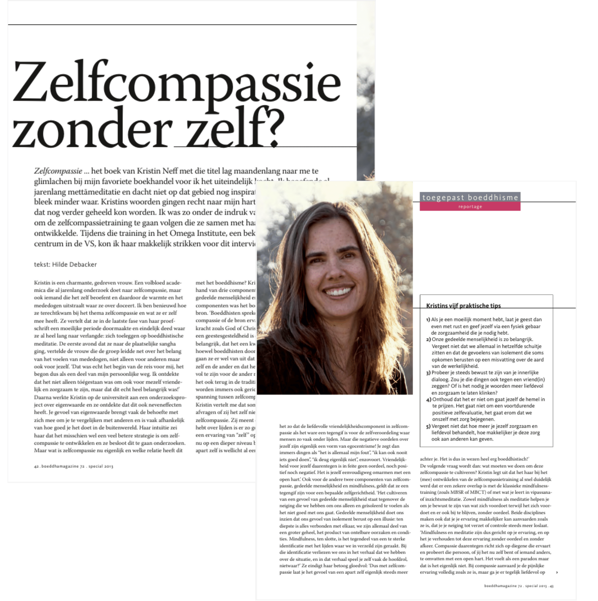 Foto Kristin Neff bij interview Boeddha Magazine